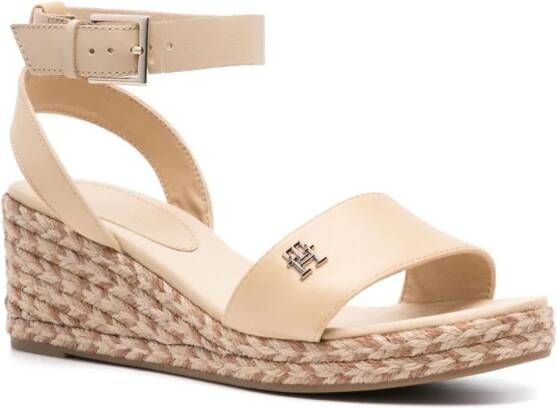 Tommy Hilfiger 60 mm sandalen met logoplakkaat Beige