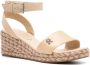 Tommy Hilfiger 60 mm sandalen met logoplakkaat Beige - Thumbnail 2