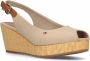 Tommy Hilfiger Elba slingback sandalen met sleehak Grijs - Thumbnail 2