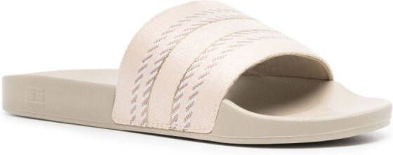 Tommy Hilfiger Slippers met logo Beige