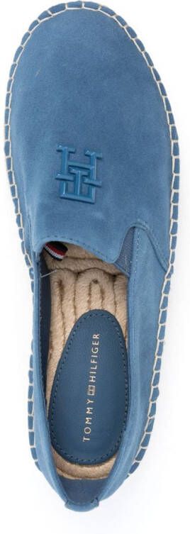 Tommy Hilfiger Espadrilles met logo-reliëf Blauw