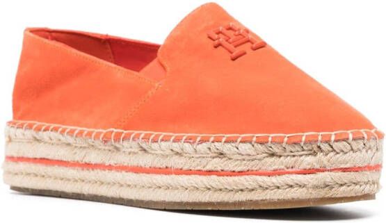 Tommy Hilfiger Espadrilles met logoplakkaat Oranje