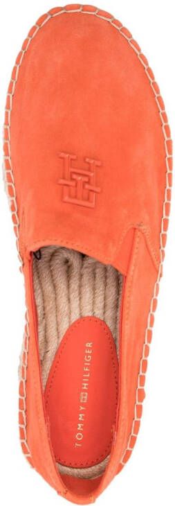 Tommy Hilfiger Espadrilles met logoplakkaat Oranje