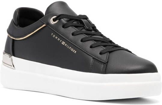 Tommy Hilfiger Leren sneakers Zwart