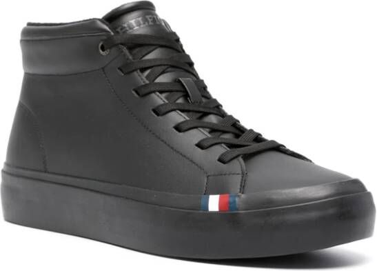 Tommy Hilfiger Leren sneakers Zwart