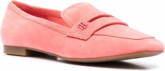 Tommy Hilfiger Loafers met gekruist bandje Roze