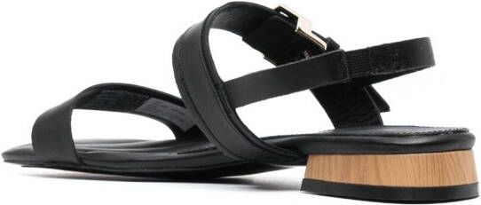 Tommy Hilfiger Leren sandalen Zwart