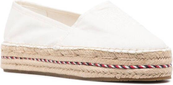 Tommy Hilfiger Espadrilles met geborduurd logo Wit