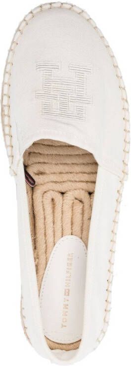 Tommy Hilfiger Espadrilles met geborduurd logo Wit