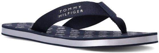Tommy Hilfiger Teenslippers met logoprint Blauw