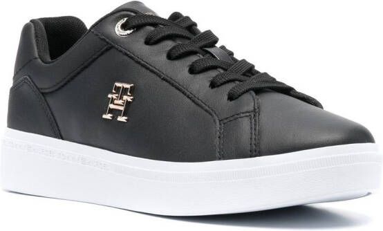 Tommy Hilfiger Leren sneakers Zwart