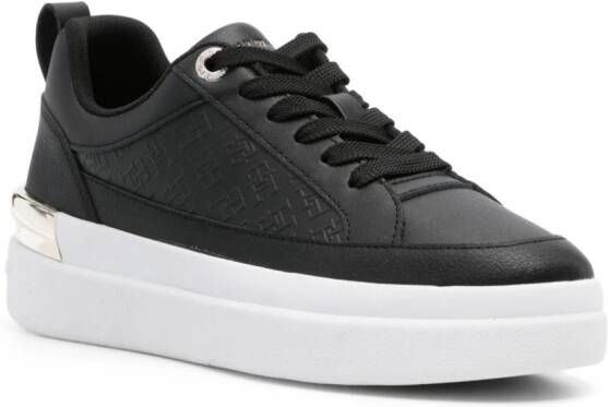 Tommy Hilfiger Lux Court leren sneakers Zwart