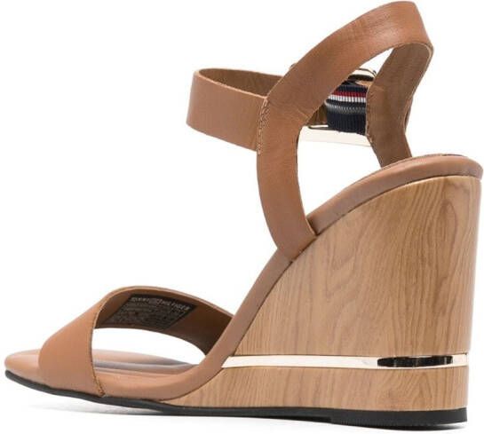 Tommy Hilfiger Leren sandalen Bruin