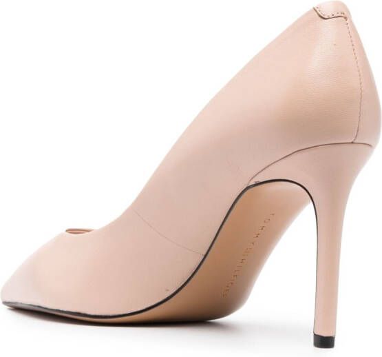 Tommy Hilfiger Pumps met monogram plakkaat Beige