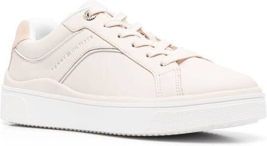 Tommy Hilfiger Leren sneakers Beige