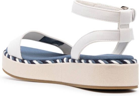 Tommy Hilfiger Sandalen met geborduurd logo Wit