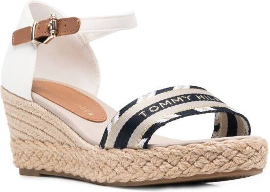 Tommy Hilfiger Sandalen met logobandje Wit