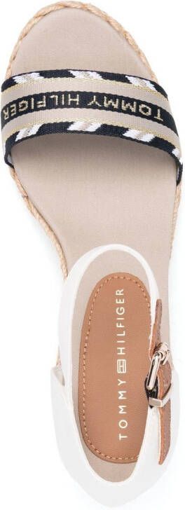 Tommy Hilfiger Sandalen met logobandje Wit