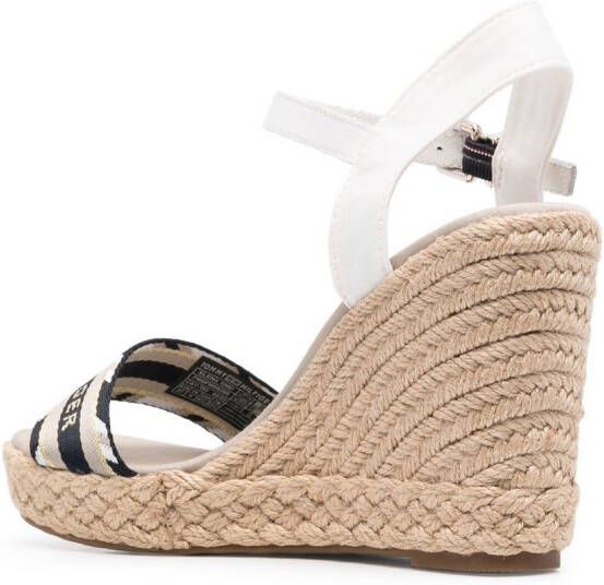 Tommy Hilfiger Sandalen met sleehak Wit