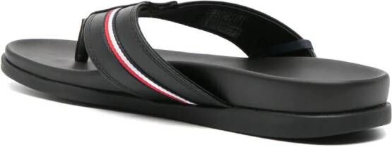 Tommy Hilfiger Slingback sandalen met streepdetail Zwart