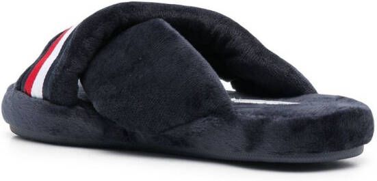 Tommy Hilfiger Slippers met gekruiste bandjes Blauw