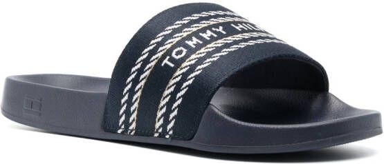 Tommy Hilfiger Slippers met logo Blauw