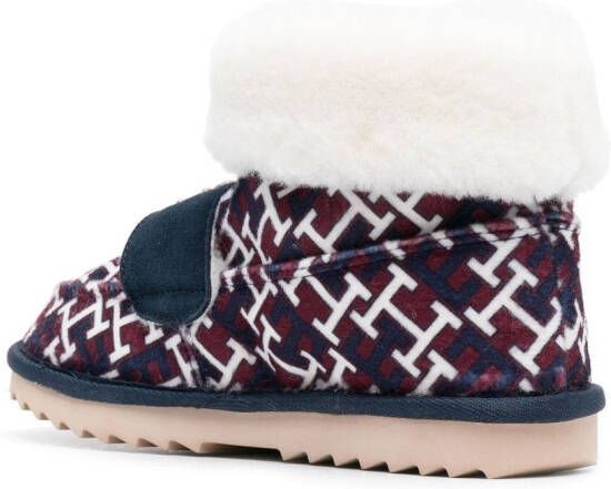 Tommy Hilfiger Slippers met monogram Rood