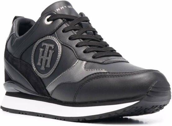 Tommy Hilfiger Sneakers met sleehak Zwart