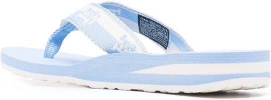 Tommy Hilfiger Teenslippers met logo-jacquard Blauw