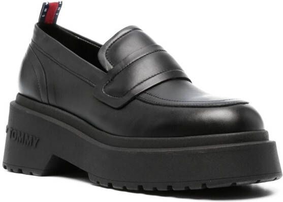 Tommy Jeans Ava leren loafers Zwart