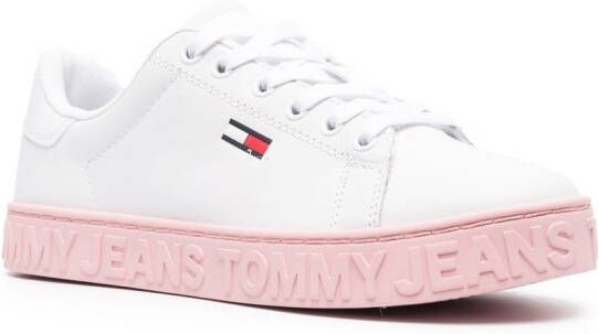 Tommy Jeans Sneakers met logo reliëf Wit