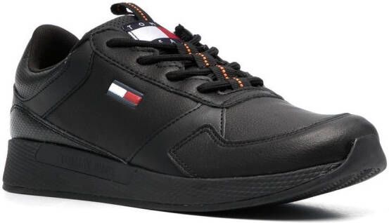 Tommy Jeans Flexi leren sneakers Zwart