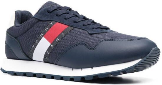 Tommy Jeans Herren sneakers met logopatch Blauw