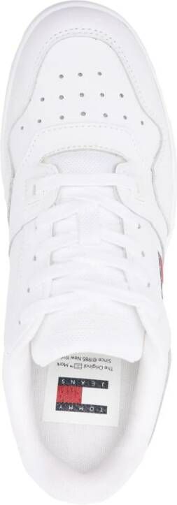 Tommy Jeans Retro Basket leren sneakers Wit