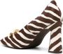 Tory Burch Jessa pumps met zebraprint Bruin - Thumbnail 3