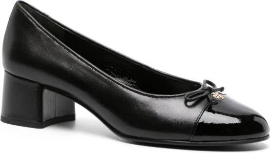 Tory Burch 45mm leren pumps met bewekte neus Zwart