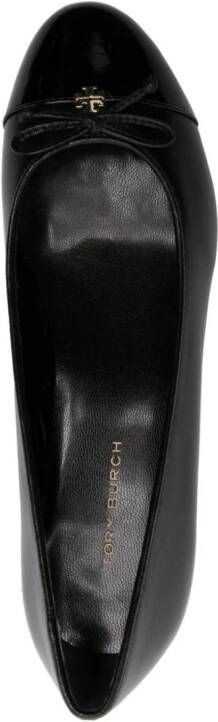 Tory Burch 45mm leren pumps met bewekte neus Zwart