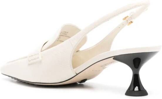 Tory Burch Leren slingback pumps Beige