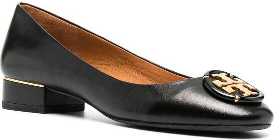 Tory Burch Ballerina's met logoplakkaat Zwart