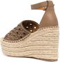 Tory Burch Basketweave espadrilles met sleehak Bruin - Thumbnail 3