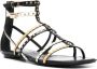 Tory Burch Gladiator sandalen met studs Zwart - Thumbnail 2