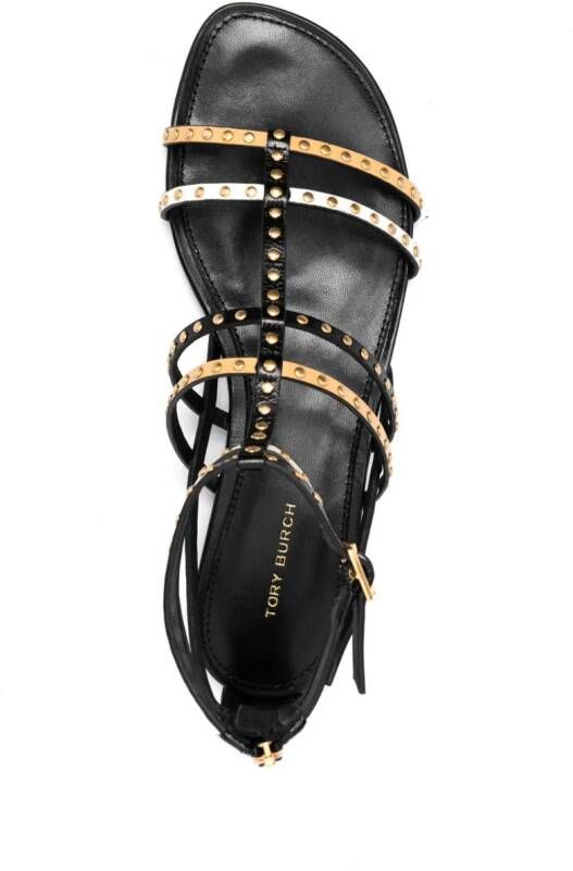 Tory Burch Gladiator sandalen met studs Zwart