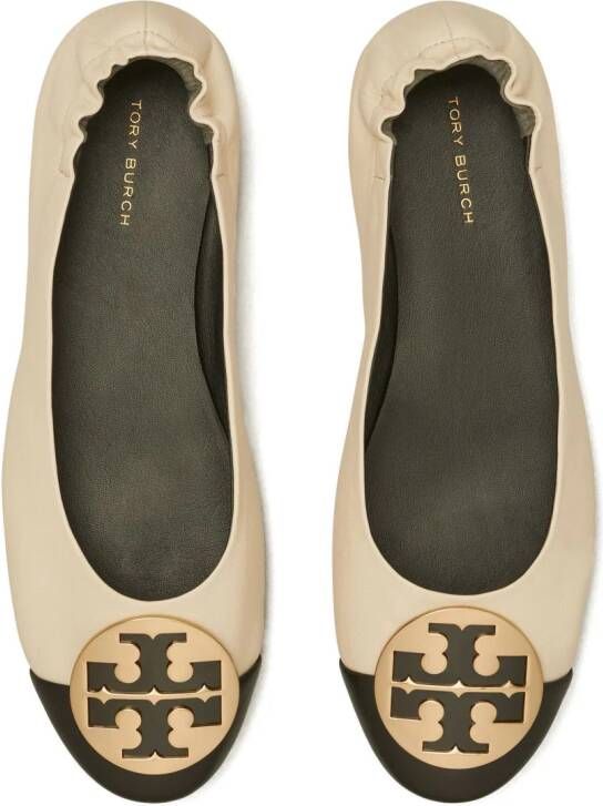 Tory Burch Claire ballerina's Beige