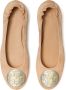 Tory Burch Claire ballerina's met logo Beige - Thumbnail 4