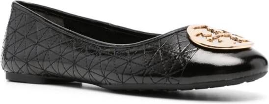 Tory Burch Claire gewatteerde ballerina's Zwart