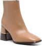 Tory Burch Double T 75 mm leren enkellaarzen Beige - Thumbnail 2