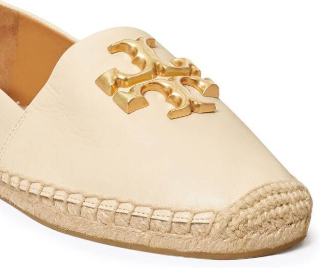 Tory Burch Eleanor leren espadrilles Beige