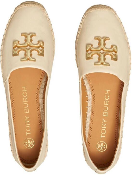 Tory Burch Eleanor leren espadrilles Beige