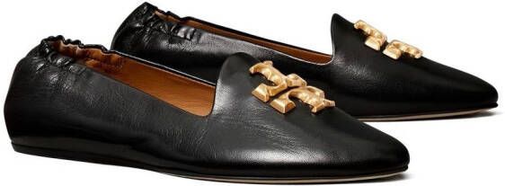 Tory Burch Eleanor leren loafers Zwart