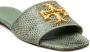 Tory Burch Eleanor slippers met TT-logo Groen - Thumbnail 4